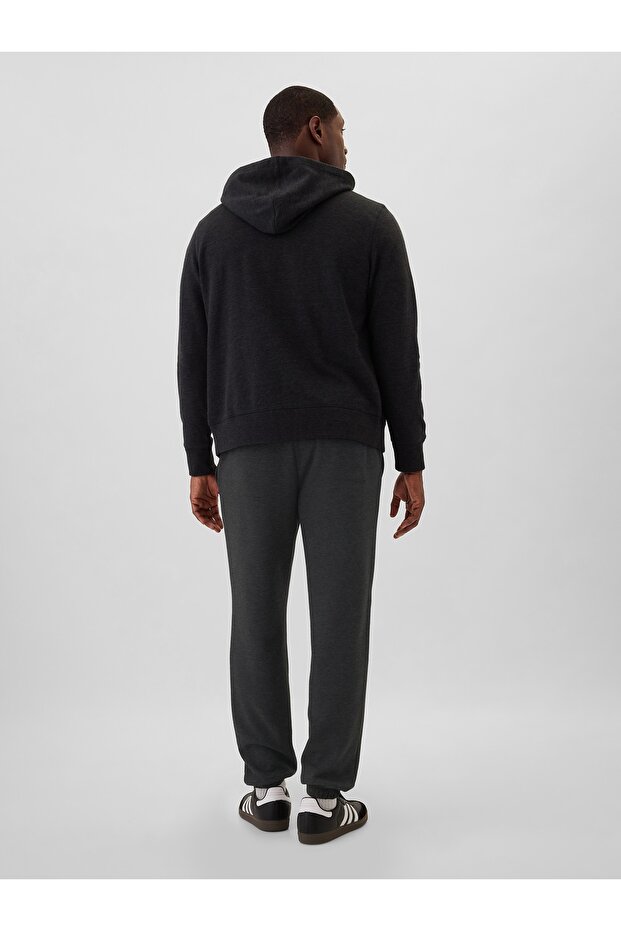 Erkek Koyu Gri Logo Fleece Jogger Eşofman Altı - 5
