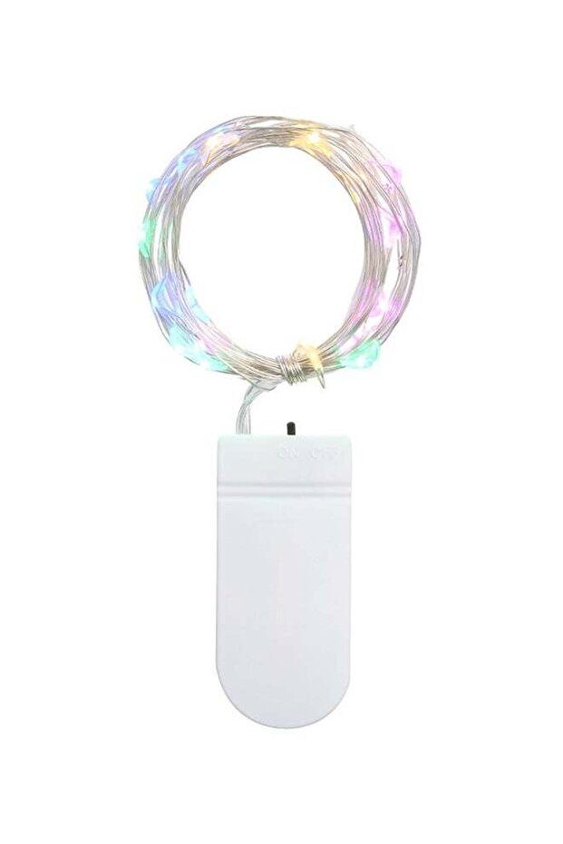 سلسلة من الأسلاك النحاسية المرصعة بالنجوم LED باللون الأبيض بطول 3 أمتار - 1