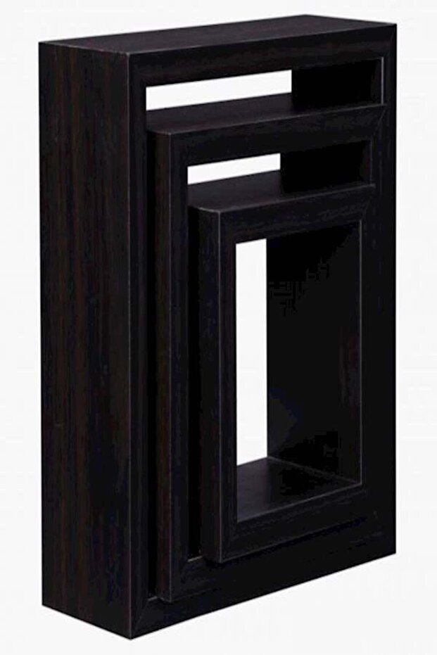 رف حائط مكعب - بني - 1