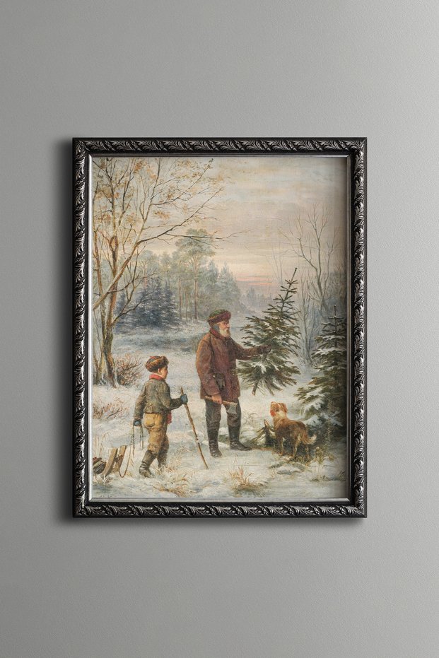 Before Christmas - Vintage Patterned Frame