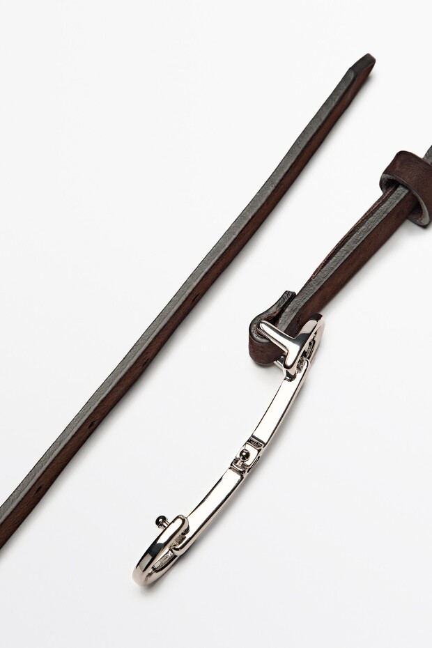 NUBUK DERİ ATLI KEMER - 4