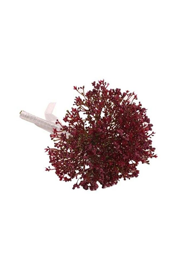 زهرة صناعية مزخرفة باللون الأحمر 35 سنتيمتر - 1