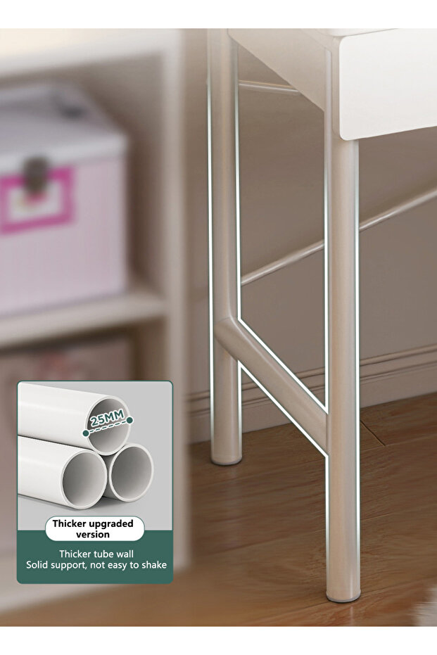 طاولة زينة غرفة النوم، طاولة زينة مكياج مع مرآة وإضاءة، طاولة زينة مكياج - 4