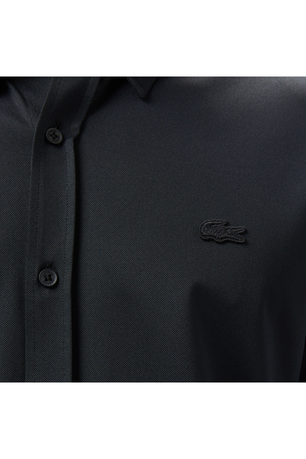 Erkek Slim Fit Siyah Gömlek - 5