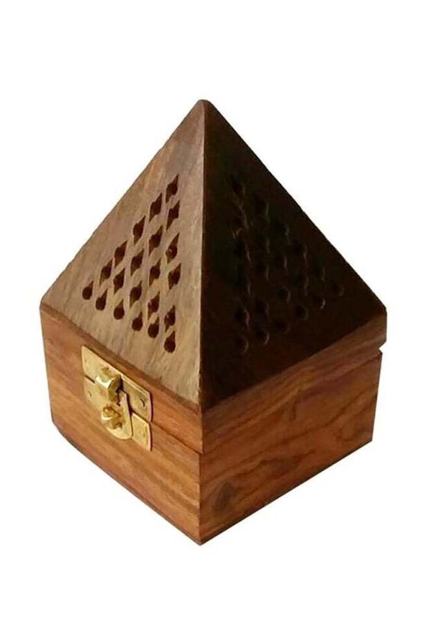 مبخرة هرمية بنية 7.5x7.5x12 سم