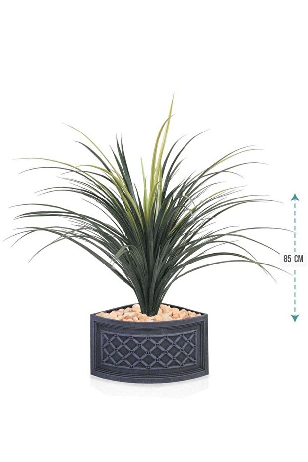 شجرة اصطناعية مع حامل زاوية تحاكي شجرة اليوكا بارتفاع 85 سم - 1