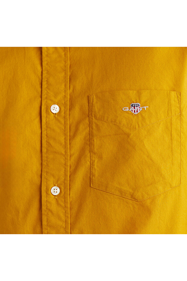 Erkek Sarı Regular Fit Düğmeli Yaka Gömlek - 6