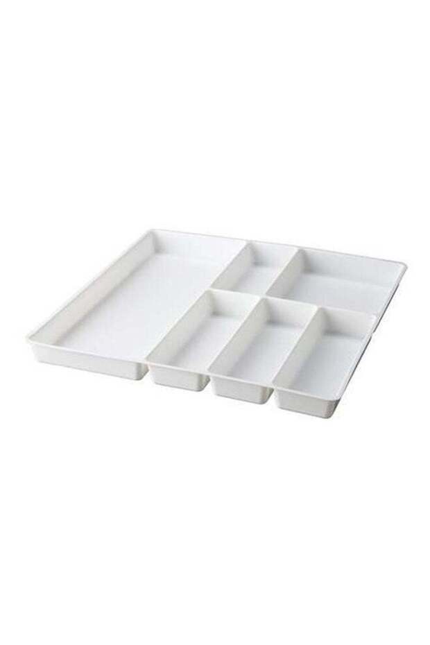 Cutlery Tray For Kitchen Tools Arrangement White 60X4.5cm
