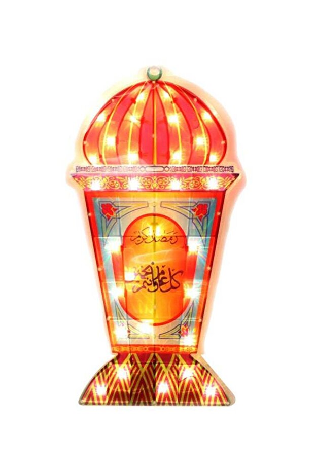 فانوس رمضان وعيد مزخرف متعدد الألوان 70 سم - 1