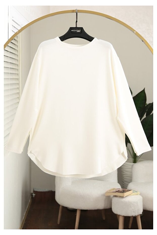 Modal penye düz tunik - 1