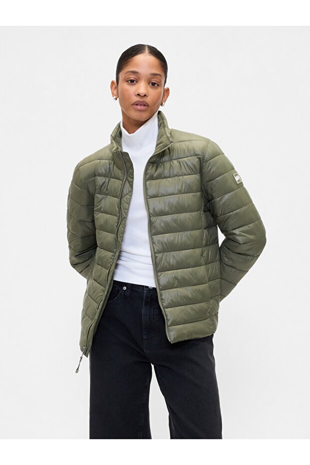 Kadın Yeşil ColdControl Şişme Ceket - 1