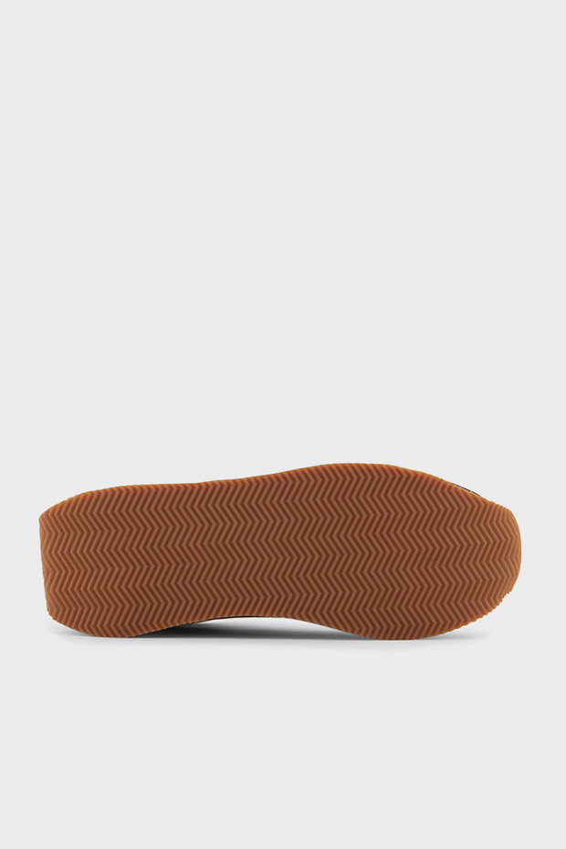 Logolu Hakiki Deri Paltform Taban Sneaker Ayakkabı AYAKKABI XW002151 AF19396 M - 5