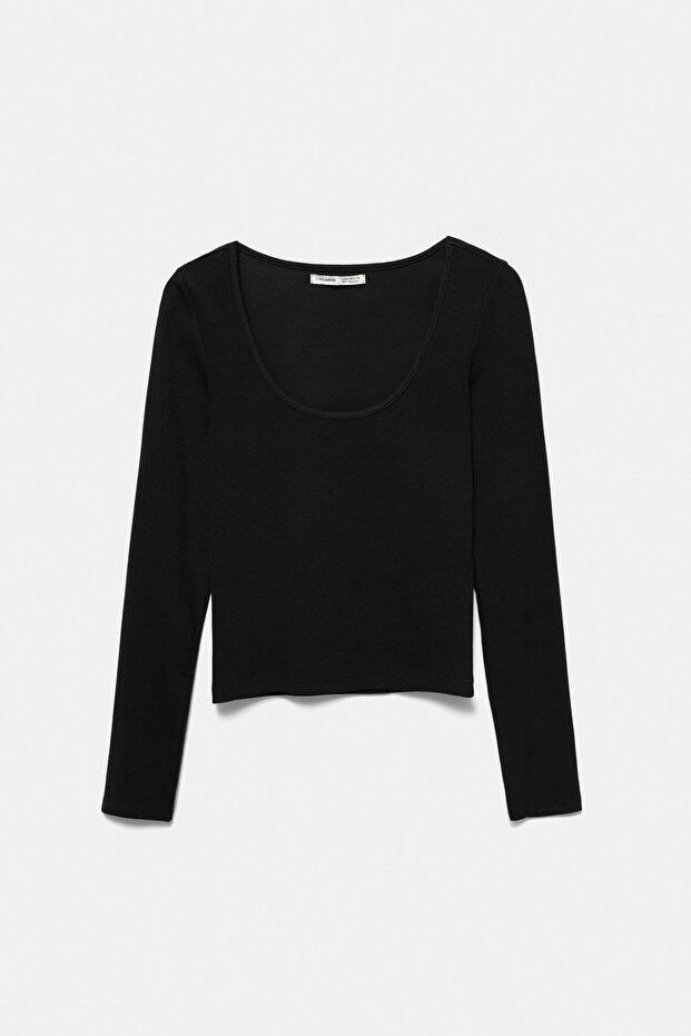 Fitilli bisiklet yaka tişört - 6