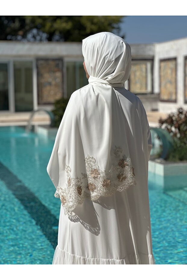 Dantelli zarif ferace - 5