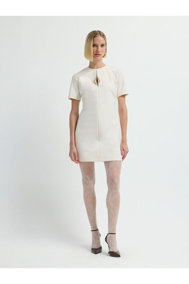 Aksesuarlı Elbise - 1