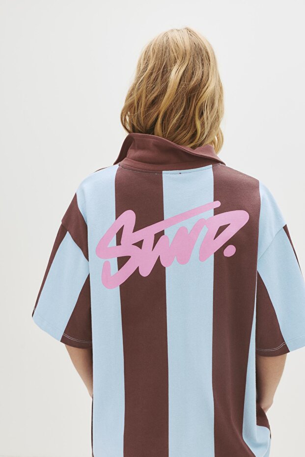 STWD çizgili tişört - 4