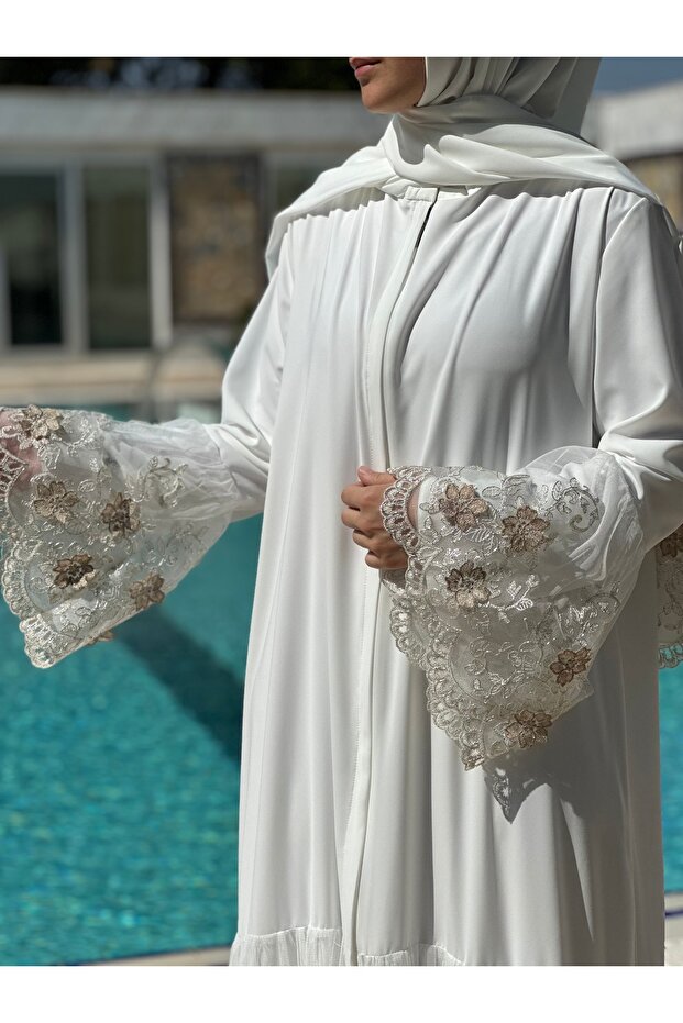 Dantelli zarif ferace - 4