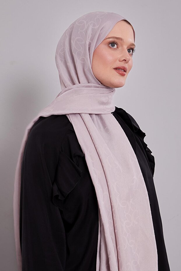 شال غرازيا بنمط هندسي بنفسجي - 2