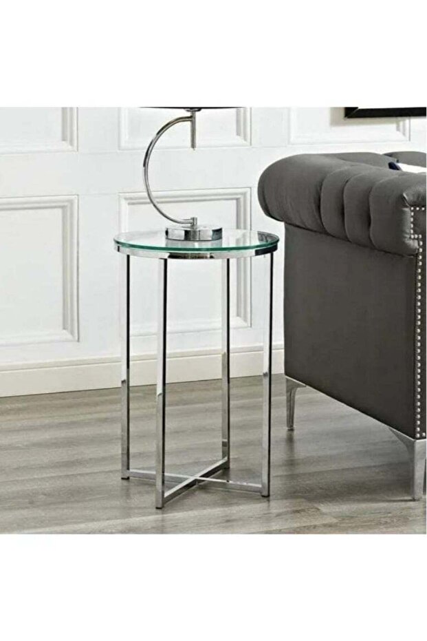 طاولة جانبية 40 × 60 سم - فضي - 1