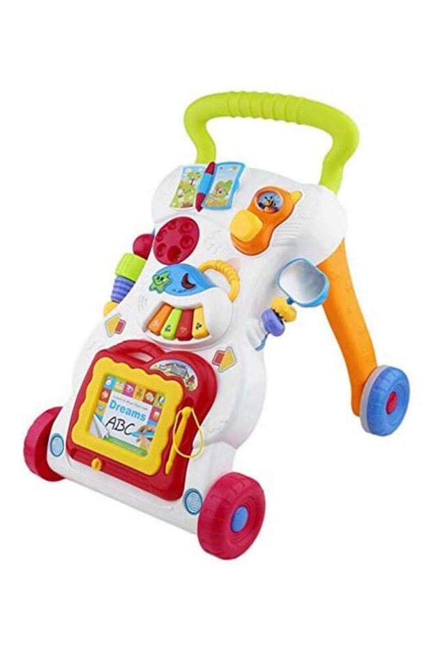مشاية أطفال 2 في 1 من First Steps مزودة بأصوات وأضواء ممتعة مع إمكانية الدفع