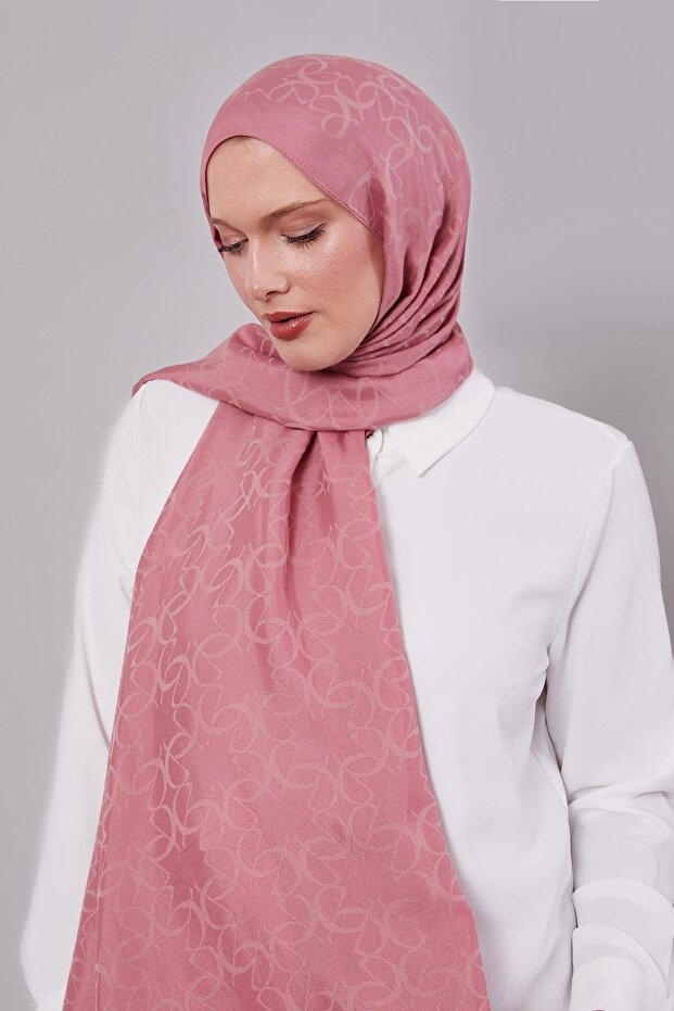 Pink Geometric Pattern Grazia Shawl