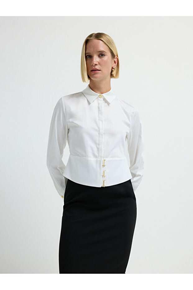 Aksesuar Detaylı Gömlek - 5