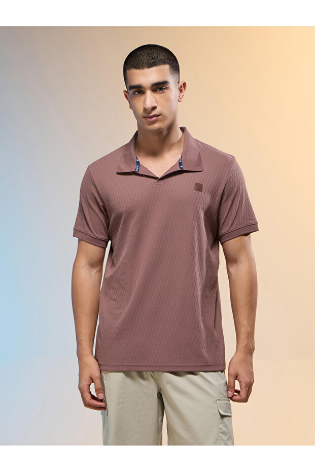 قميص بولو رجالي جاكار بقصّة Slim Fit