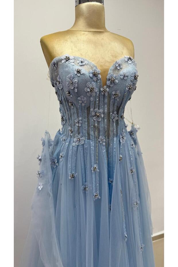 İşlemeli peri abiye - 2