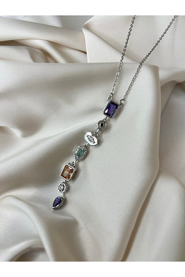 Çelik Silver Chakra Y Kolye - 1