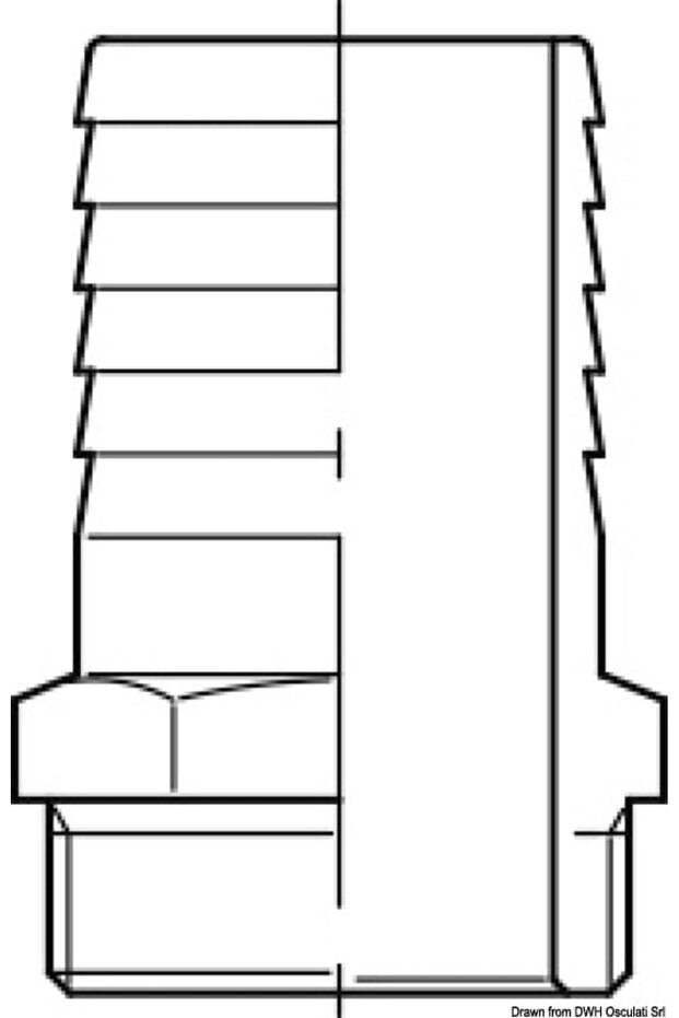 Conector furtun bronz - 2