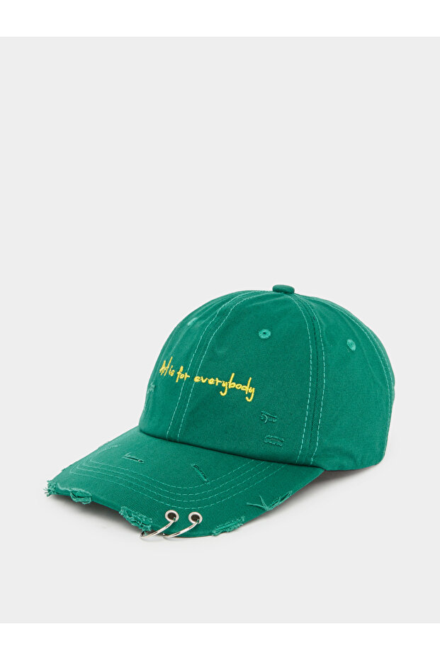 Embroidered Slogan Cap - 1