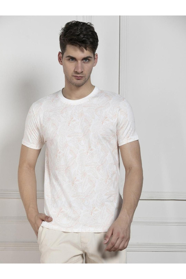 Tie and Dyed Print Cotton T-Shirt