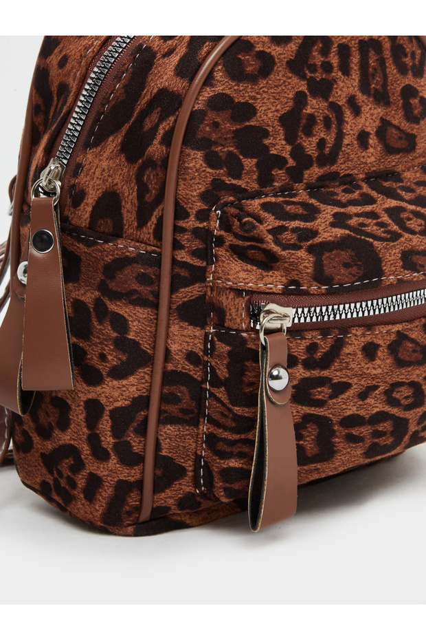 Leopard Print Backpack - 3