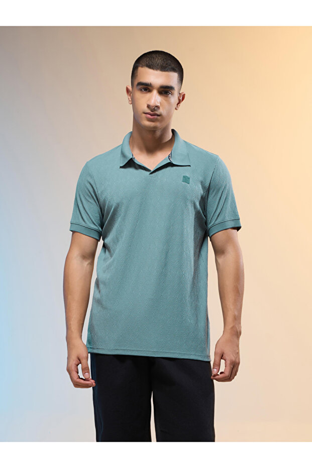 قميص بولو رجالي جاكار بقصّة Slim Fit