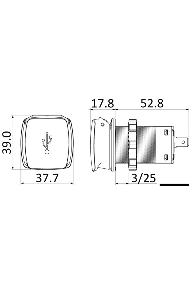 Waterproof Power Socket USB-A/C - 2