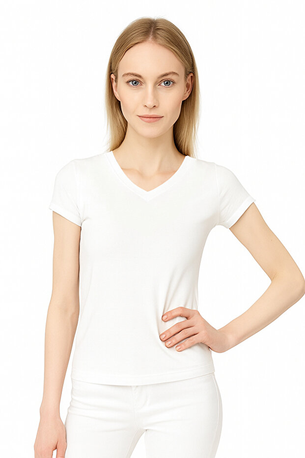 Short Sleeve V-Neck Tank Top Body