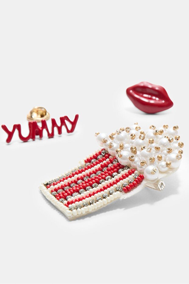 3'lü Lezzetli Patlamış Mısır Rozet Seti - 5