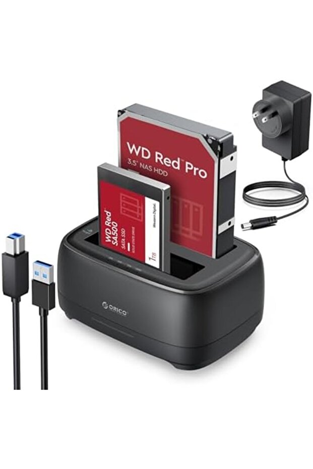 External Hard Drive Dock Duplicator/Cloner SATA to USB C for 2.5”/3.5” Seagate Samsung WD - 2