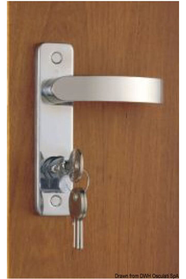 Interior Lock with Handle and External Key - 2