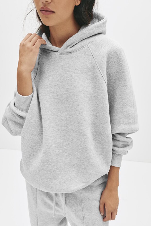 Oversize kapüşonlu sweatshirt - 4