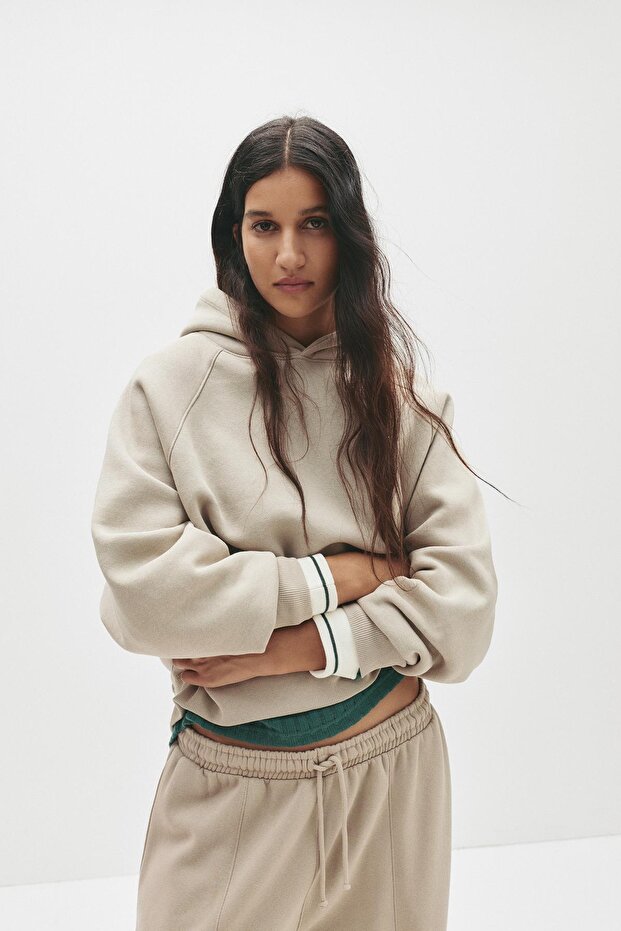 Oversize kapüşonlu sweatshirt - 1