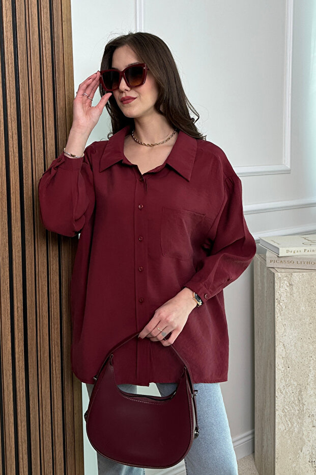 Cepli Oversize Gömlek - 3
