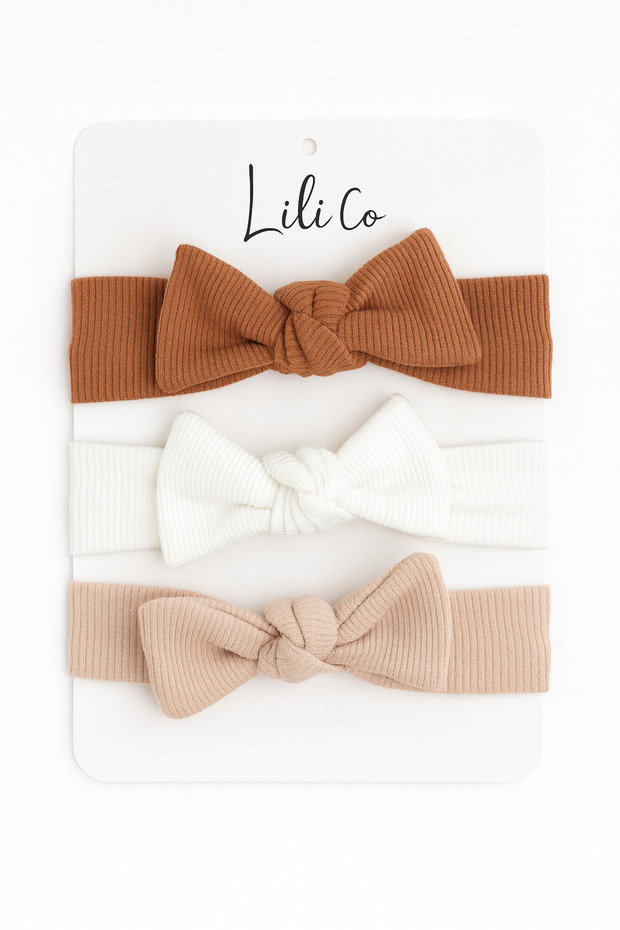 Girl Brown Beige White 0-12 Months Baby Bandana Camisole Knitted