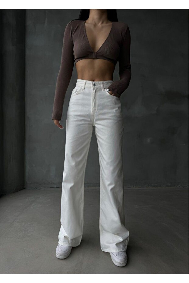 High Waist Palazzo Women's Jean Pants