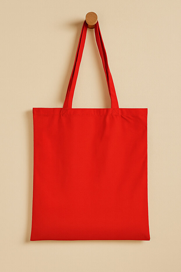 Red Raw Cloth Bag, 35X40 cm Beach Bag