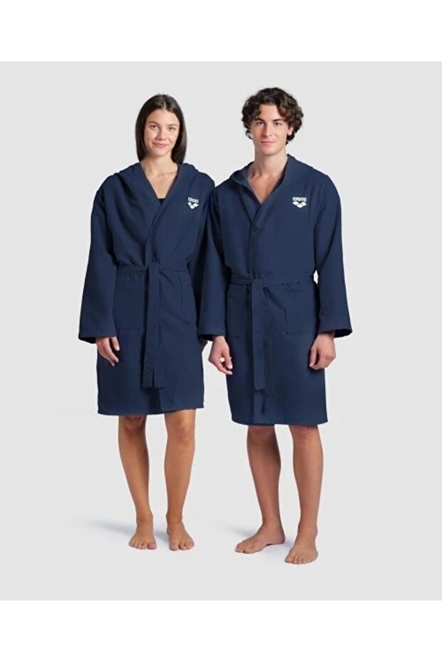 COMPACT MICROFIBER ROBE/NAVY YETİŞKİN BORNOZ - 1