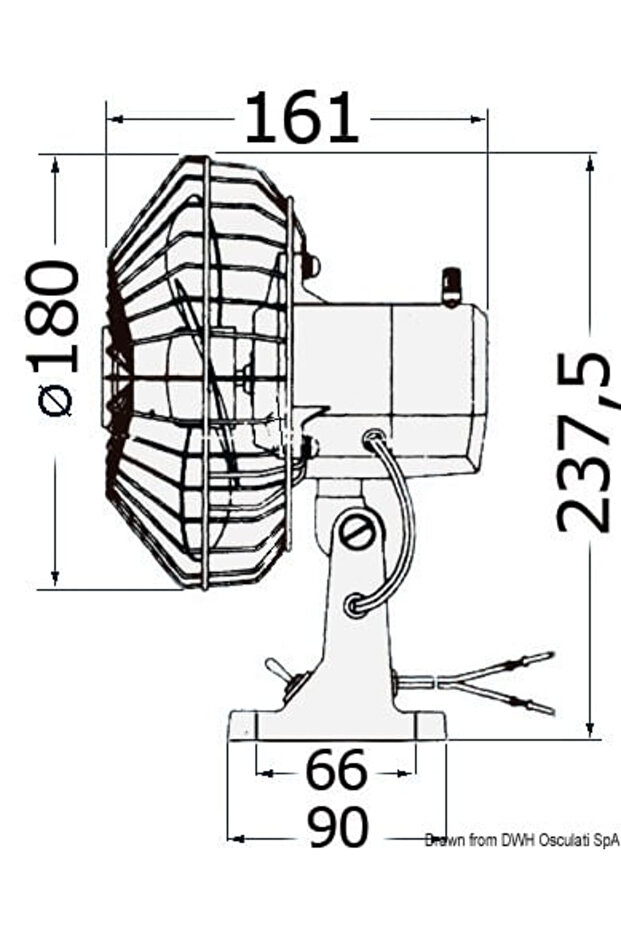 Ventilator reglabil 12/24 V - 2