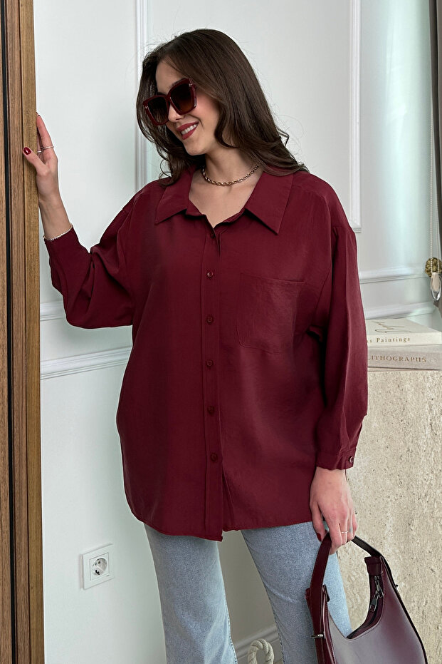 Cepli Oversize Gömlek - 2