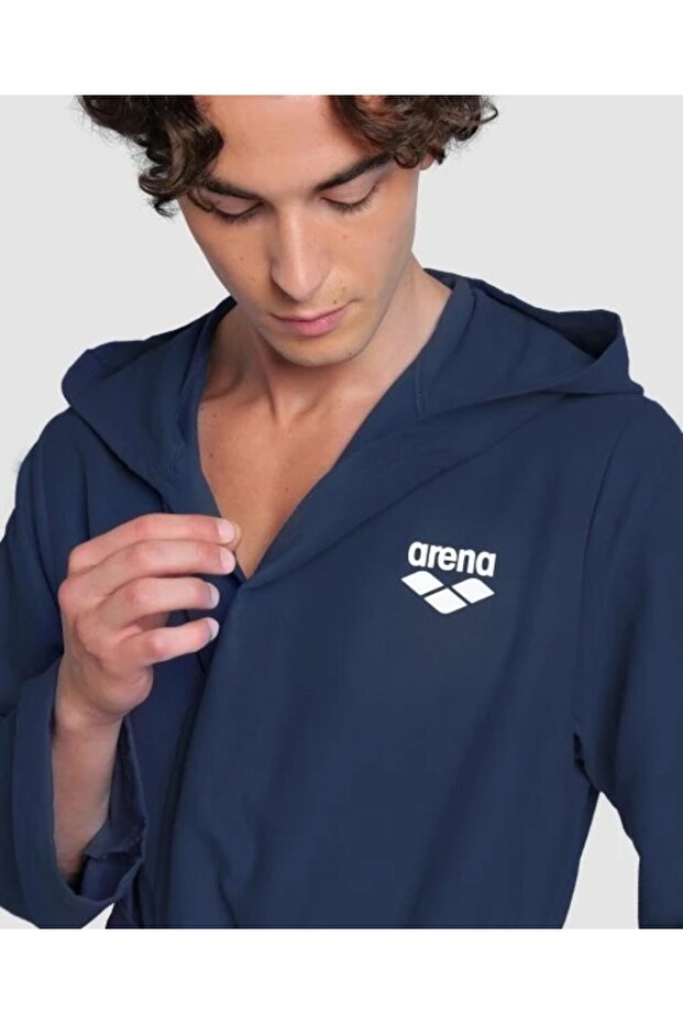 COMPACT MICROFIBER ROBE/NAVY YETİŞKİN BORNOZ - 6