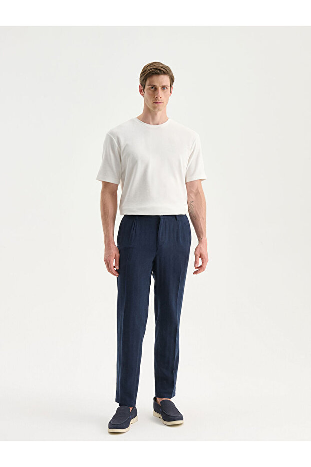 Create Your Style from Uzg Store |   Standard Fit Linen Blend Men's Trousers - 1